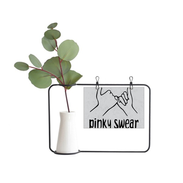 黑色拉勾个性手势图案金属相框陶瓷花瓶装饰