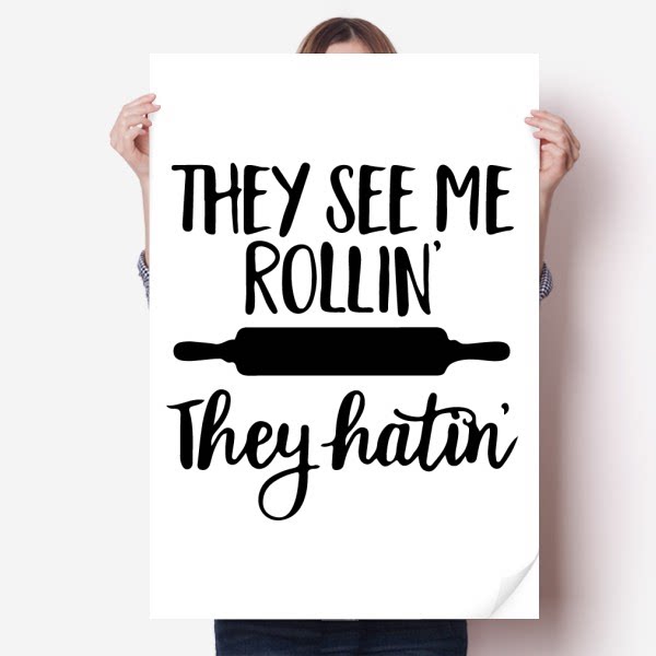 他们嫉妒我风光创意英文海报贴纸80x55cm墙贴纸卧室家居装饰