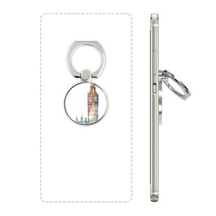 英国伦敦泰晤士河畔大本钟报时钟手机支架指环多功能黏贴懒人桌面支撑礼品