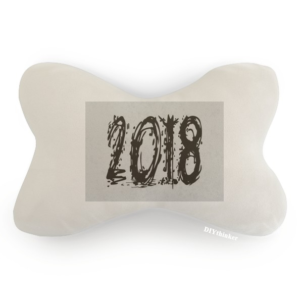 融化效果2018新年快乐汽车头枕颈枕座椅枕头