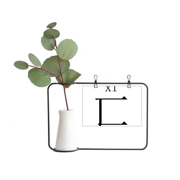 偏旁部首匡字旁金属相框陶瓷花瓶装饰