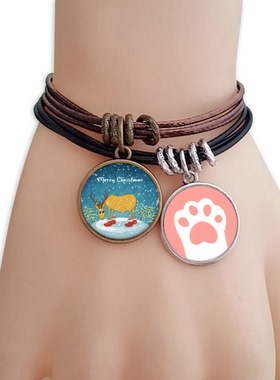 圣诞节小鹿猫咪礼品手链