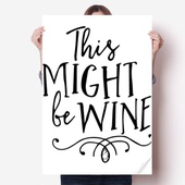 大概英文短字体海报贴纸80x55cm墙贴纸卧室家居装 饰