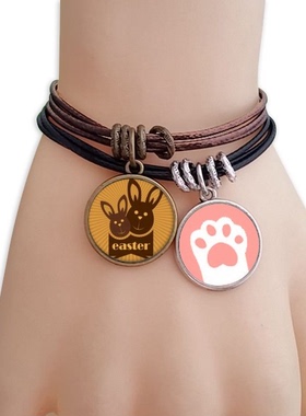 信仰风兔子猫咪礼品手链
