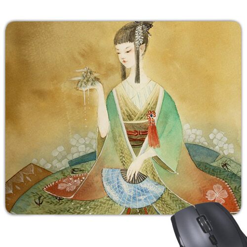 掌上山水中国古风插画游戏防滑橡胶鼠标垫礼品