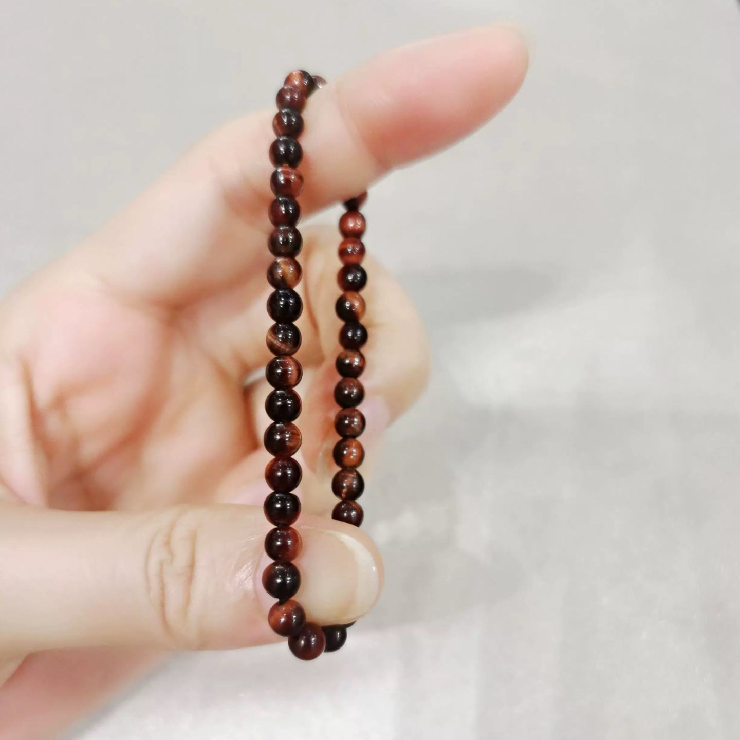 正品天然红虎眼石手串男女龙年本命年虎睛石木变石情侣手链礼物新