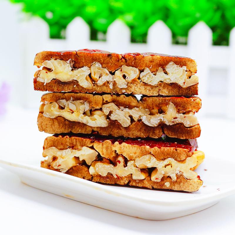 果大熊枣仁派红枣夹核桃仁枣派甜心办公休闲零食小吃散装夹心红枣