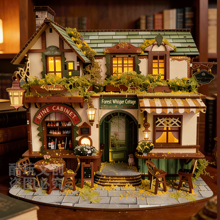 手工拼装DIY小屋别墅森林屋微缩模型3D立体木质拼图玩具生日礼物