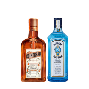 郎家园洋酒君度甜橙力娇酒500ml蓝宝石金酒700ml组合