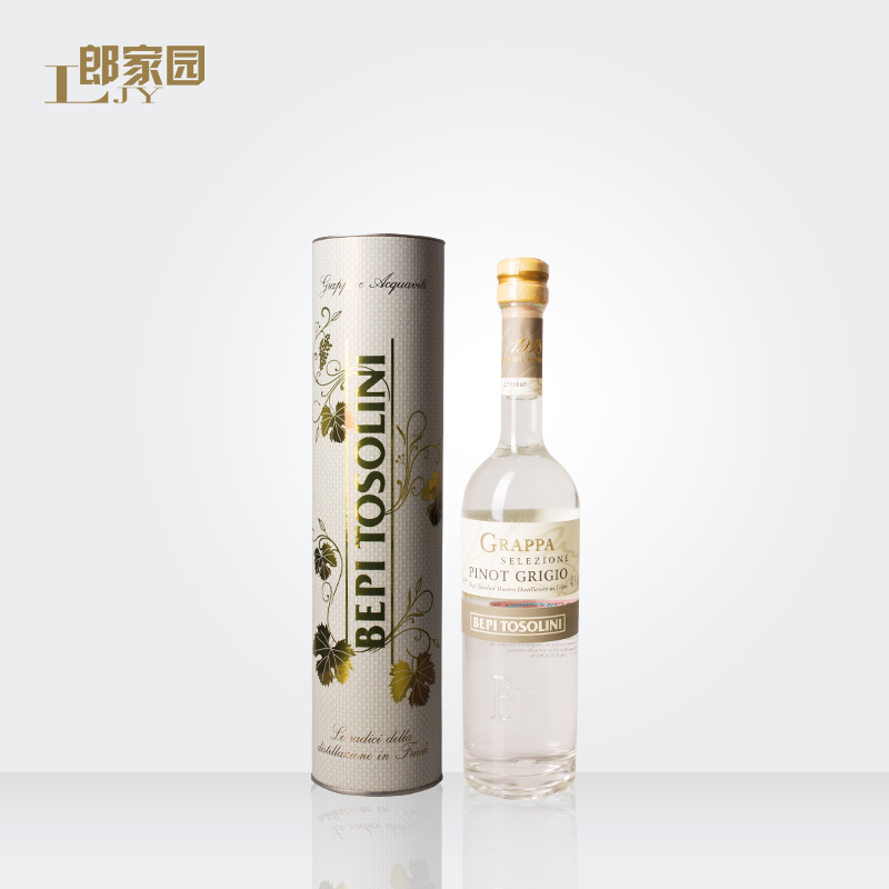 郎家园洋酒tosolini grappa意大利进口托叔格拉帕葡萄皮渣白兰地
