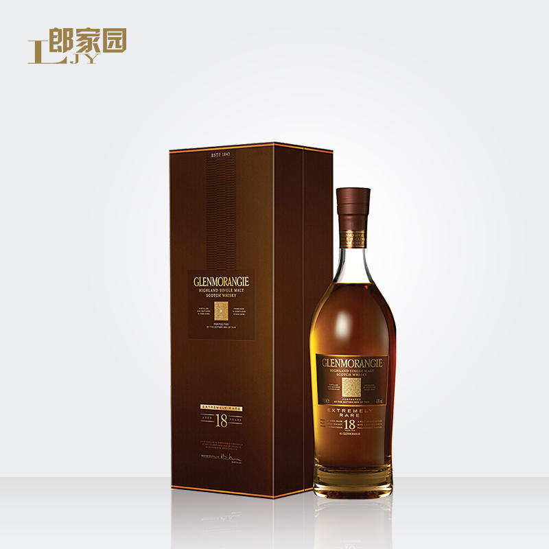 进口洋酒Glenmorangie格兰杰18年高地单一麦芽苏格兰威士忌