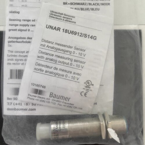 Baumer保盟传感器UNAR 18P6912/S14G UNAR 18U6912/S14G全新正品