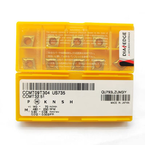 日本三菱数控车刀片CCMT09T304 09T308 US735不锈钢菱形内孔刀粒