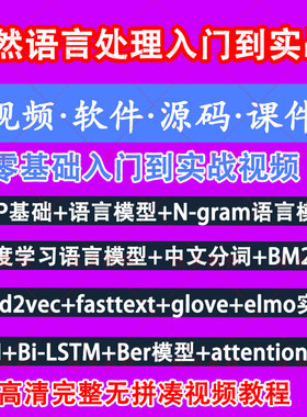 NLP基础自然语言处理模型Bert文本分类中文分词技术GPT3视频教程