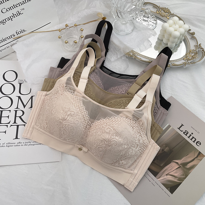 超薄乳胶无钢圈聚拢型防走光内衣