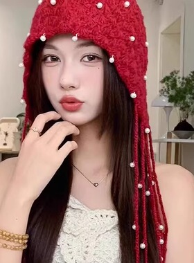 2025新款毛线帽子女款冬季针织帽