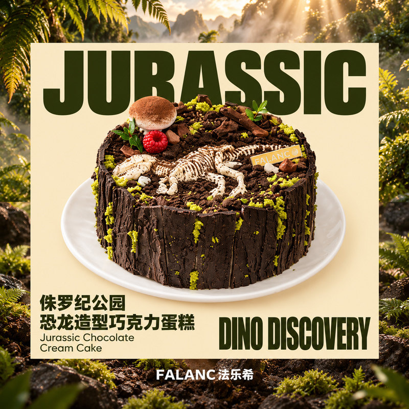 侏罗纪定制儿童男士生日蛋糕北京上海广州深圳杭州南京同城配送