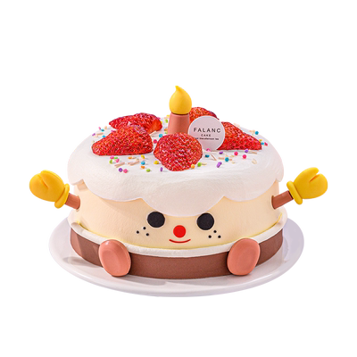 FALANC烛光宝宝动物奶油儿童生日蛋糕北京上海广州深圳同城配送
