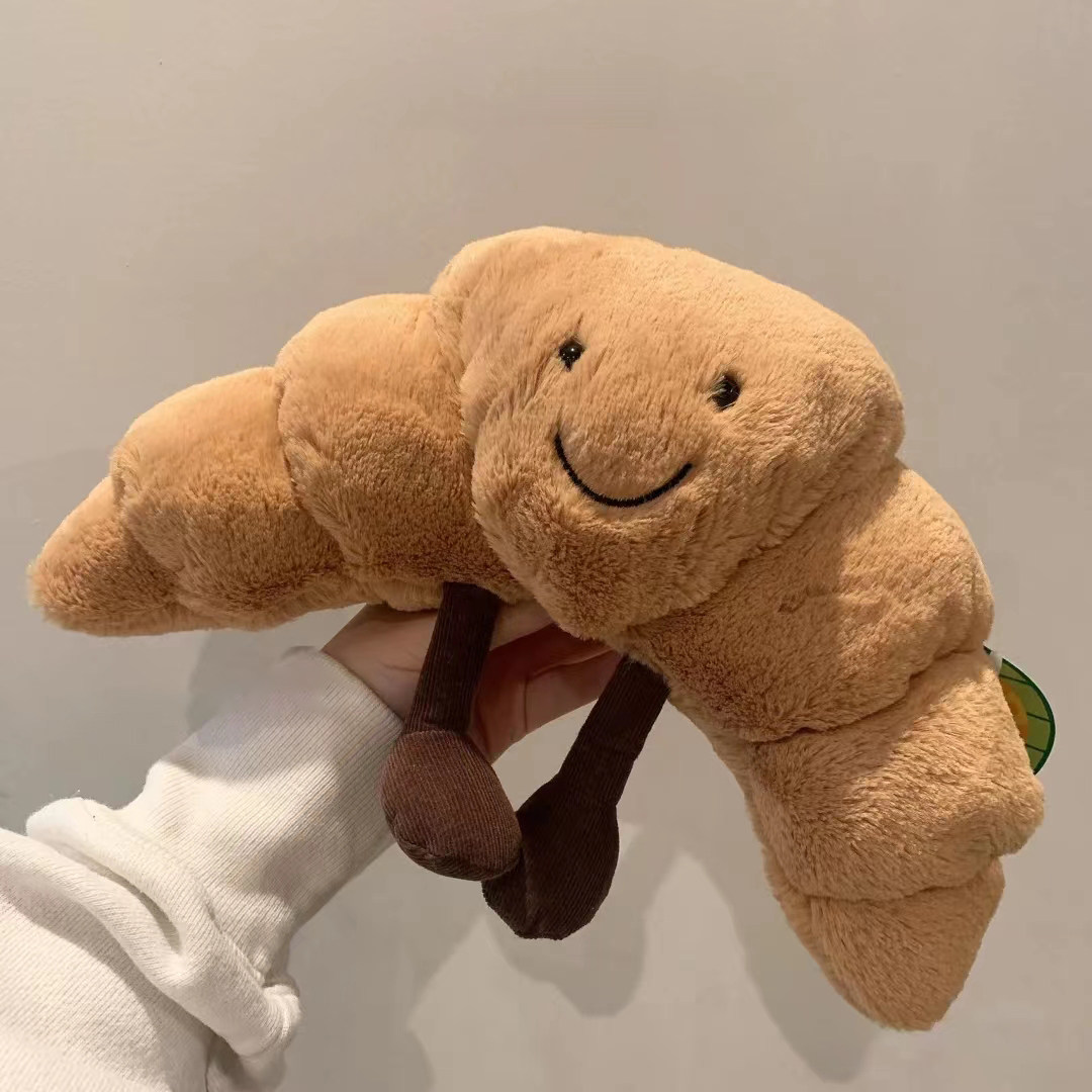 북유럽 맛있는 토스트 플러시 장난감 크로와상 프레첼 인형 바게트 인형 어린이 선물
