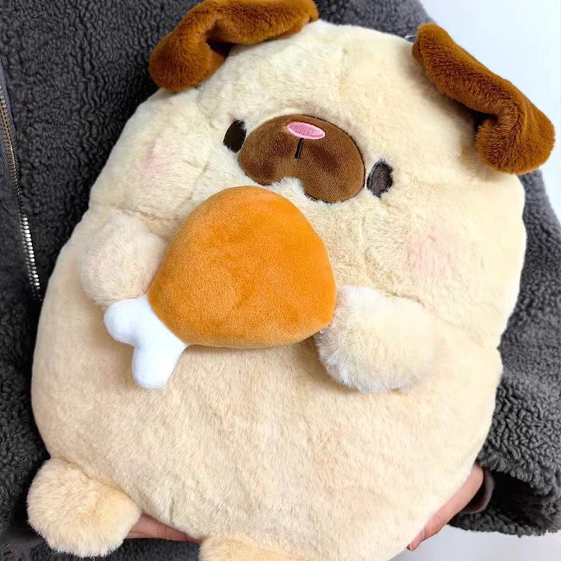 귀엽고 귀여운 닭 다리 개 인형 플러시 장난감 강아지 인형 잠자는 베개 소년과 소녀를위한 슈퍼 부드러운 인형 선물