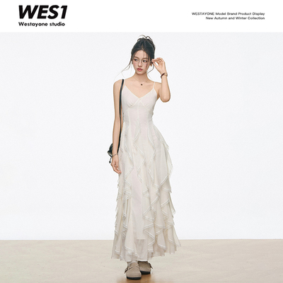 【妧雪呀】WESTAYONE 吊带中长款连衣裙