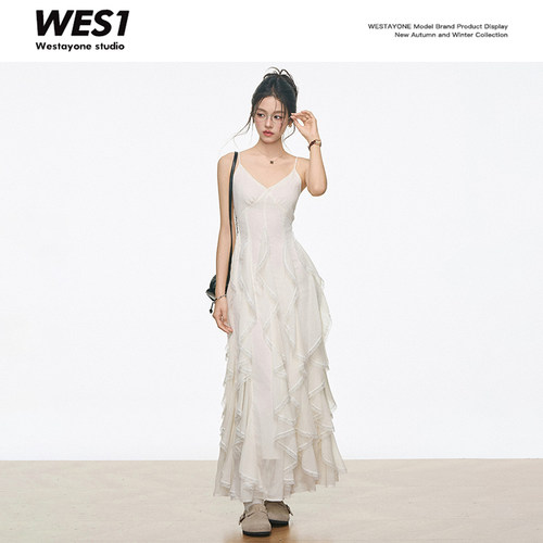 【妧雪呀】WESTAYONE 吊带中长款连衣裙