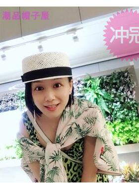 海边小礼帽礼帽白色防晒小香风夏