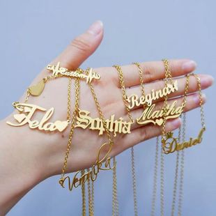 custom name necklace personalized DIY women chain gift new