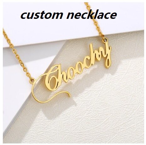 custom name necklace personalized diy chain women fashion