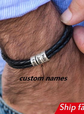 bracelet for women men bracelets leather gift customized diy