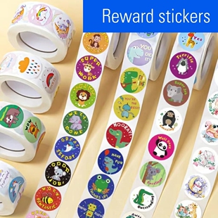 Custom name Reward Stickers Kids Children Teachers School