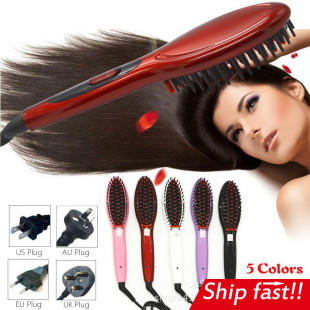 Auto Straightener Straight comb Irons brush Hair Electric