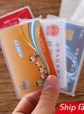 2pcs set ID card cover bank transparent passport protector
