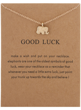 New fashion cartoon Good Luck paper card 项链外贸