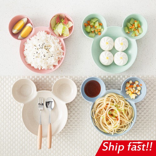 kids bowl dishes cup plate children dinner tray set lunch