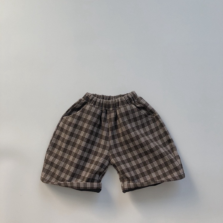 儿童韩版靴裤冬装新款格子一体绒保暖加厚中裤男女童格子裤潮