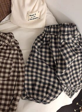 新品韩国磨毛哈伦裤秋冬童装