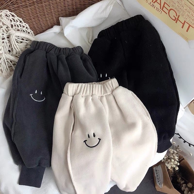韩国童装男女儿童高品质柔软型超好笑脸加厚一体绒保暖宽松哈伦裤,童装/婴儿装/亲子装,裤子,淘宝优惠券,粉丝福利购,淘宝优惠卷