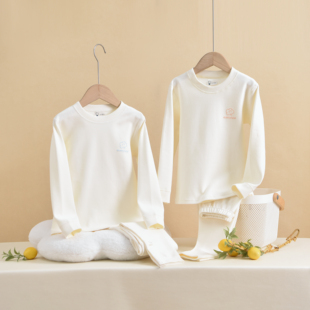 秋衣秋裤 儿童加厚有机棉2025新款 家居服5755 冬季 男童保暖内衣套装