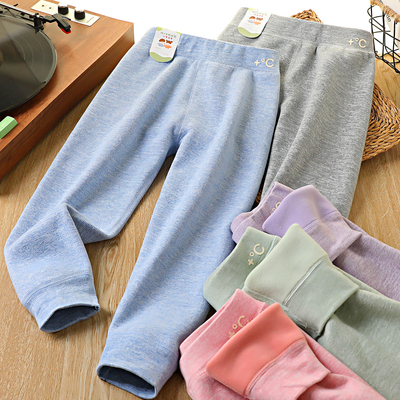 儿童加绒裤保暖裤石墨烯高腰护肚