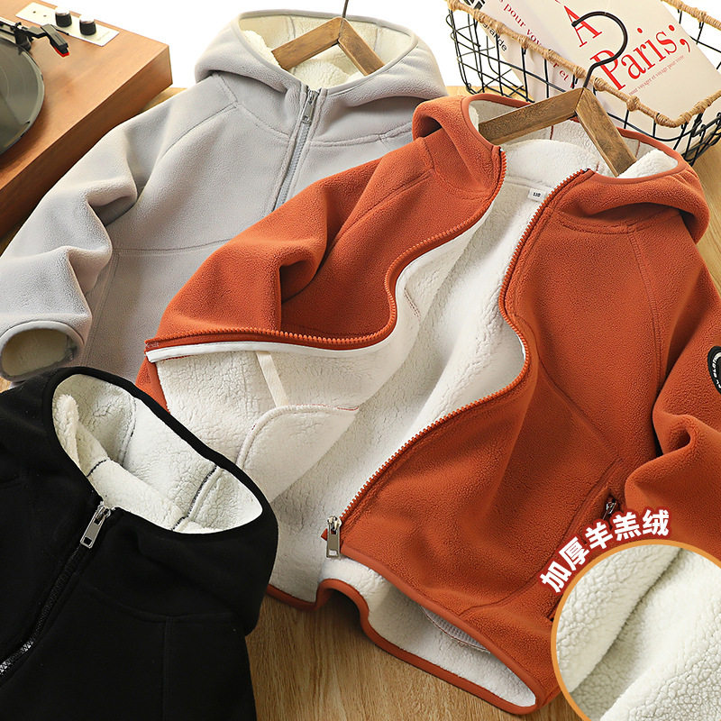 童装儿童加绒加厚外套2026秋冬装男童羊羔绒保暖连帽开衫外套7296,童装/婴儿装/亲子装,普通外套,淘宝优惠券,粉丝福利购,淘宝优惠卷