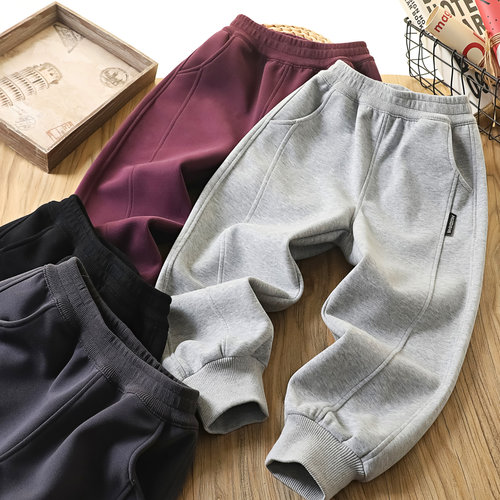 男童户外拼接裤子卫裤