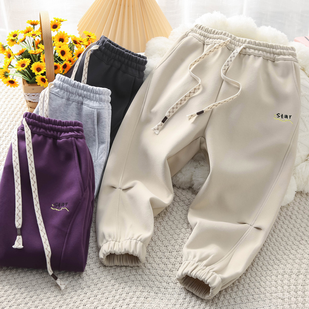 男童运动裤2025春季新款中大童纯色宽腰长裤卫裤儿童休闲裤6169