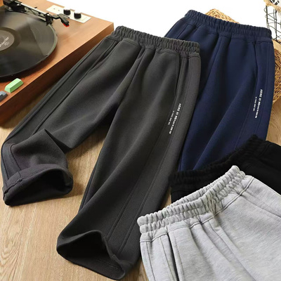 男童运动裤春装宽松直筒休闲裤子