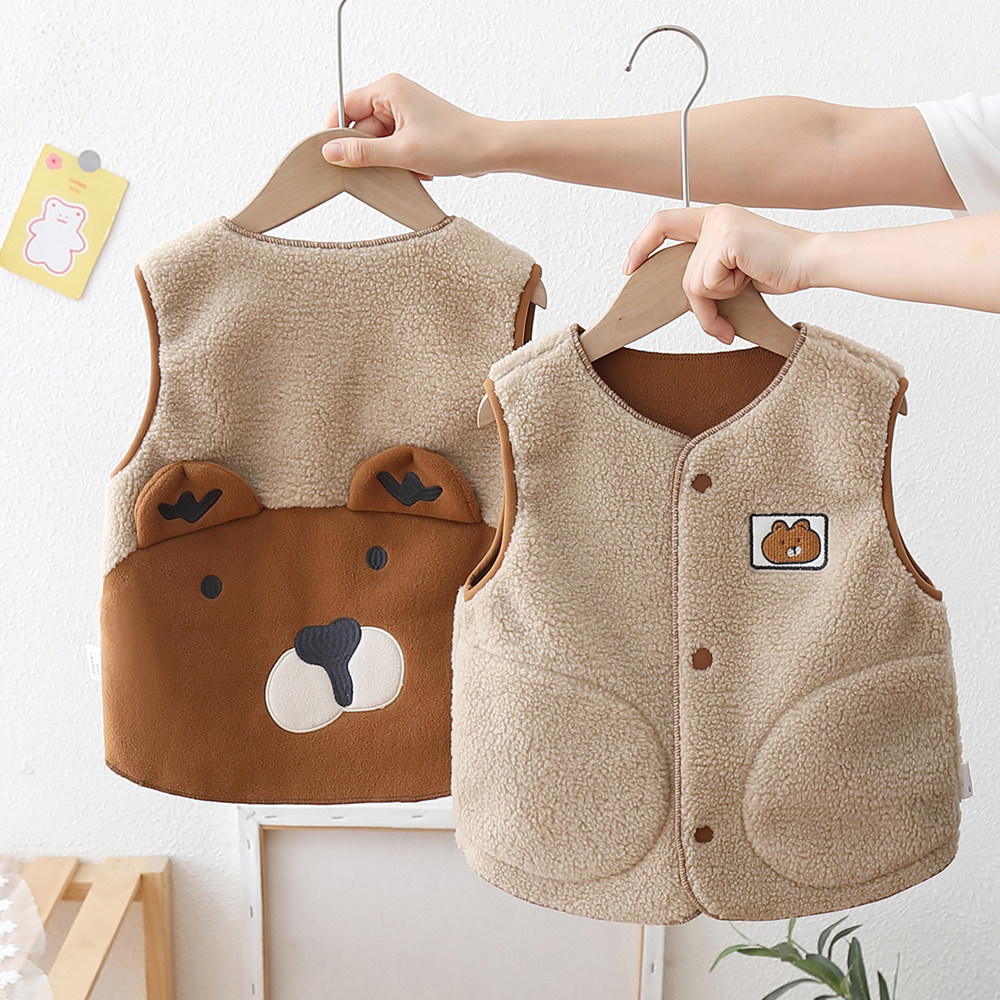 男童加绒马甲2026秋季新款儿童卡通纯色背心外套保暖开衫坎肩3368,童装/婴儿装/亲子装,马甲,淘宝优惠券,粉丝福利购,淘宝优惠卷