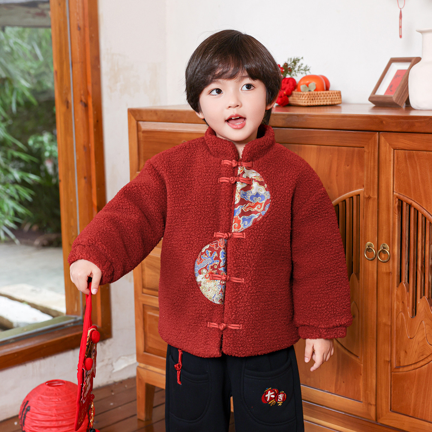 男童过年服儿童拜年服红色喜庆衣服2026冬季男孩马年唐装外套7291,童装/婴儿装/亲子装,棉袄/棉服,淘宝优惠券,粉丝福利购,淘宝优惠卷