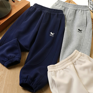 舒松束脚中大童裤 儿童裤 童装 2026年春新款 子潮6818 男童运动长裤