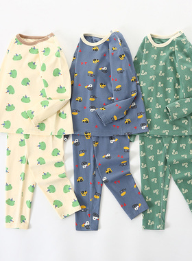 儿童内衣套装新疆长绒棉2026秋冬新款儿童秋衣秋裤纯棉家居服5766