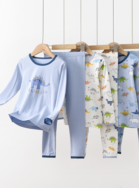 男童家居服套装薄款纯棉保暖内衣2025秋冬季儿童秋衣秋裤睡衣5758