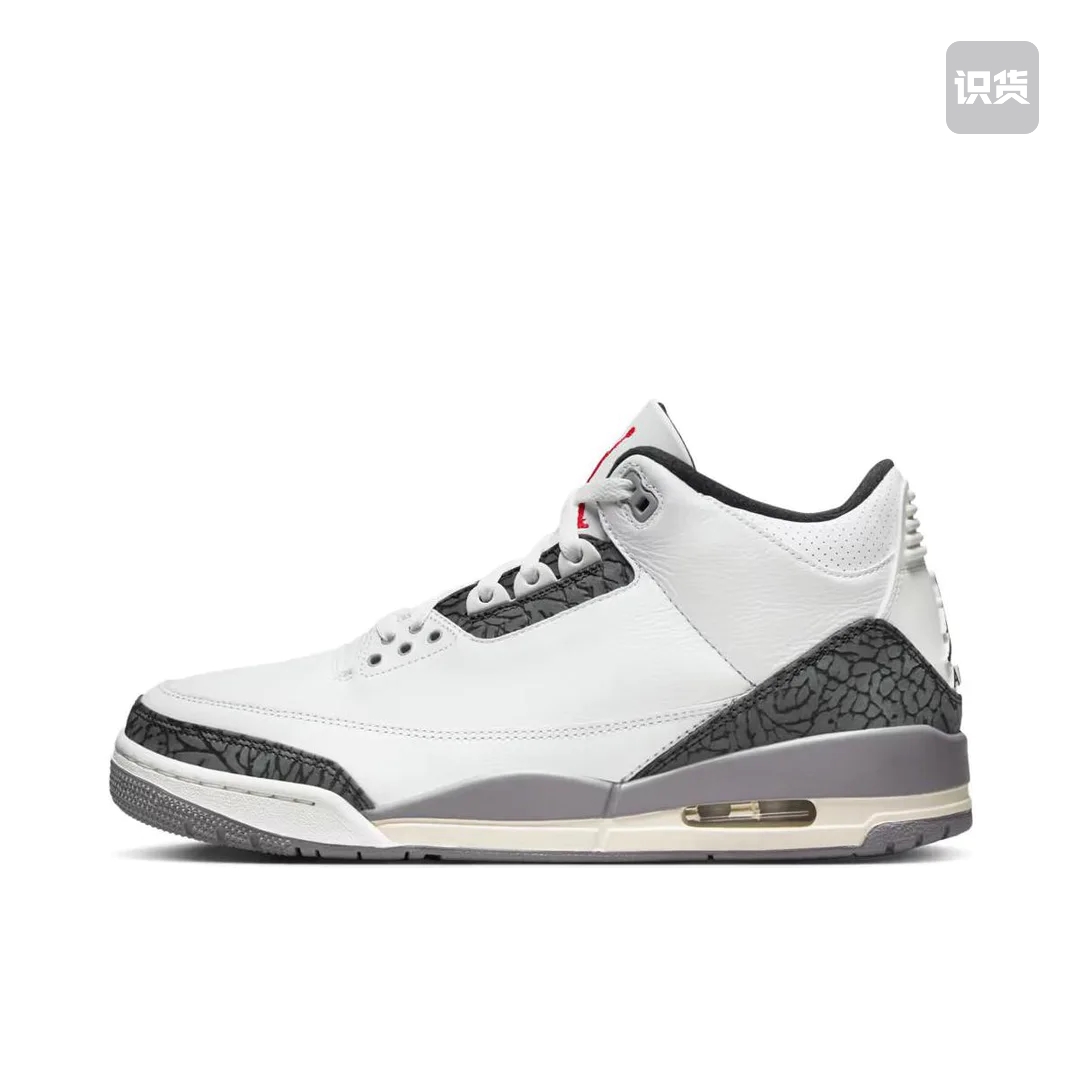 Air Jordan 3 运动白灰减震高帮男子复古篮球鞋CT8532-106S广东FS